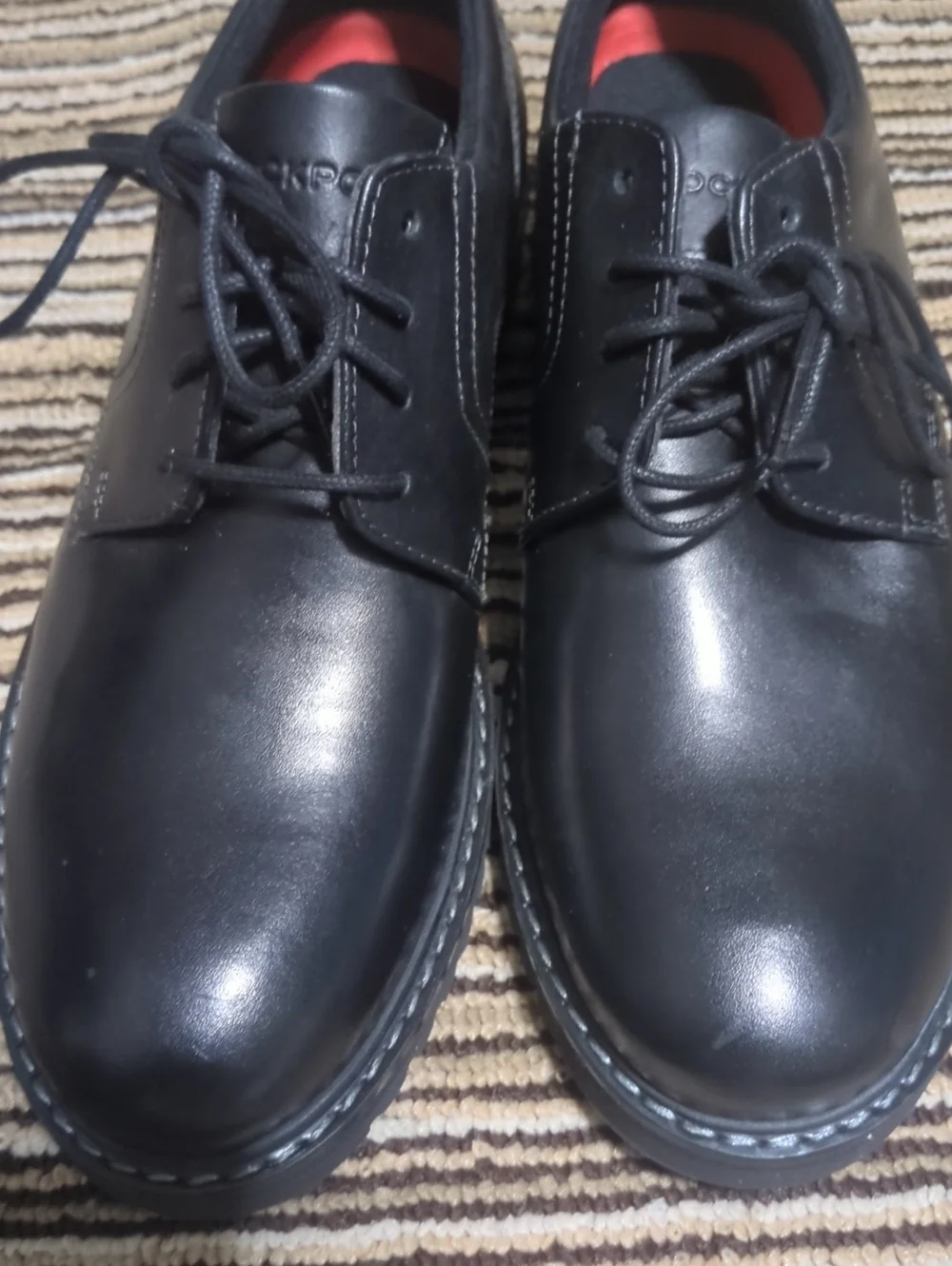 Rockport Men's Maverick Black Leather Plain Toe Oxford